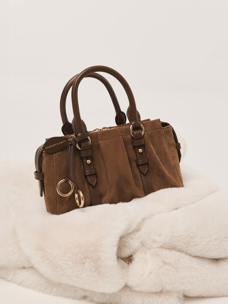 Britton Top Handle Tote Bag, Mocha Brown, hi-res