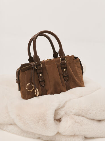 Britton Top Handle Tote Bag, Mocha Brown, hi-res