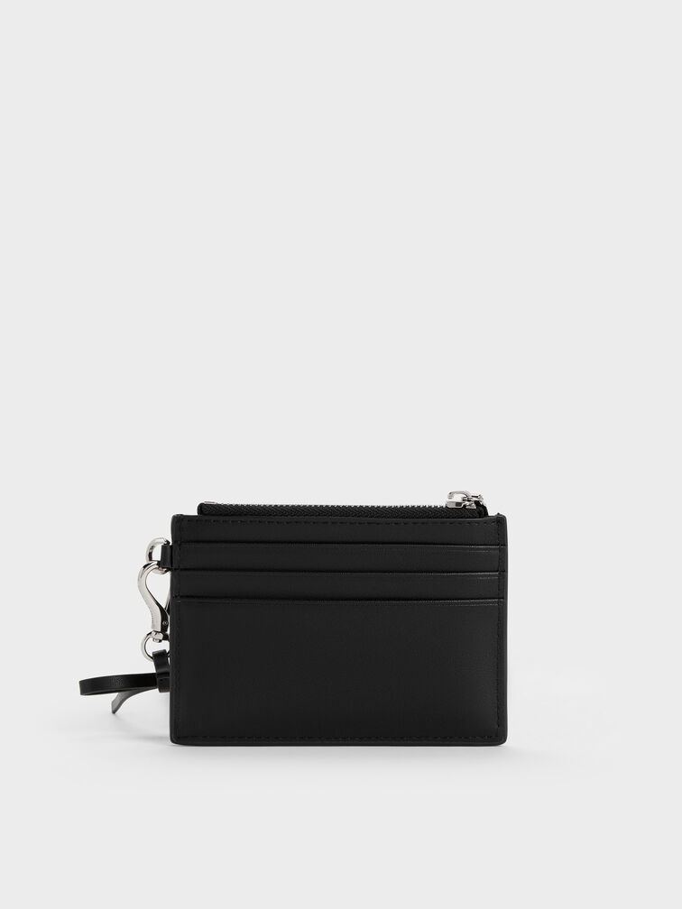Card Holder Panelled Bow Hazel, Noir, hi-res