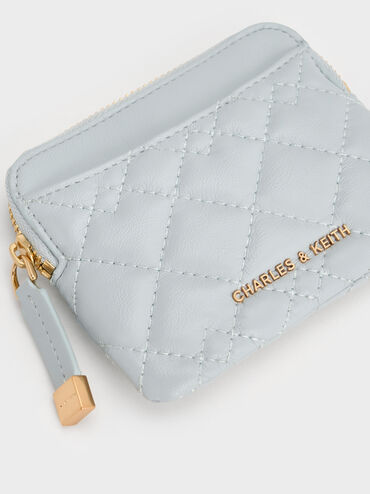 Duo Quilted Card Holder, Sea Salt Blue, hi-res