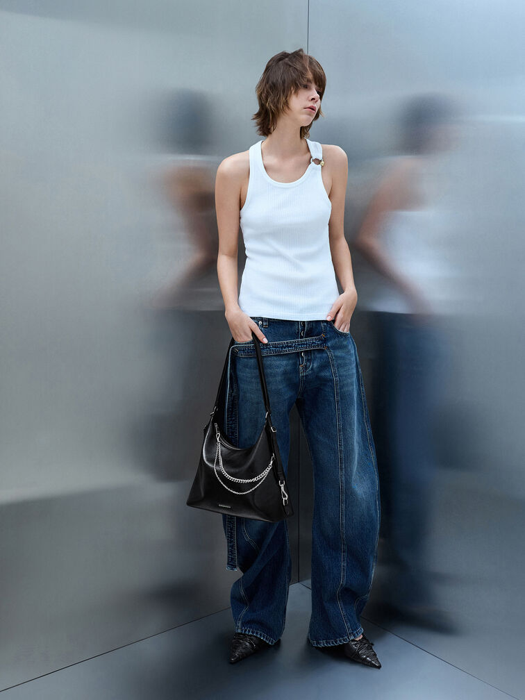 Tas Hobo Chain Atwood, Noir, hi-res