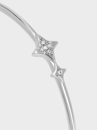 Gelang Bangle Crystal Star Everest, Silver, hi-res