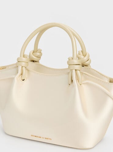 Tas Tote Knotted-Handle Pearl-Butterfly Sammie, Butter, hi-res