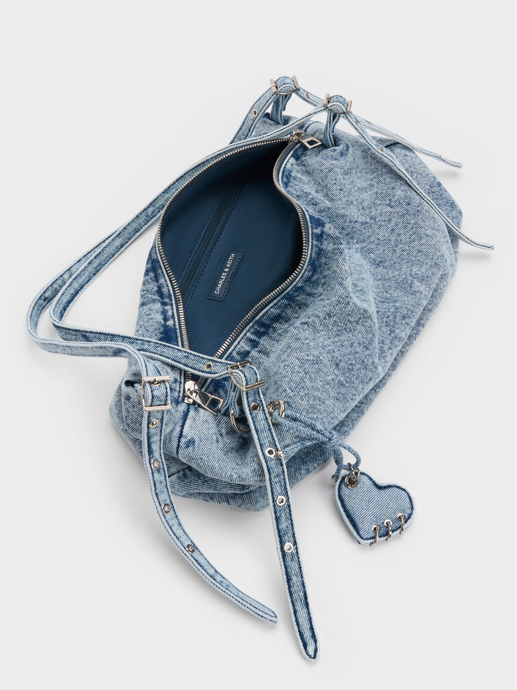 Tas Bahu Slouchy Rey Denim, Denim Blue, hi-res