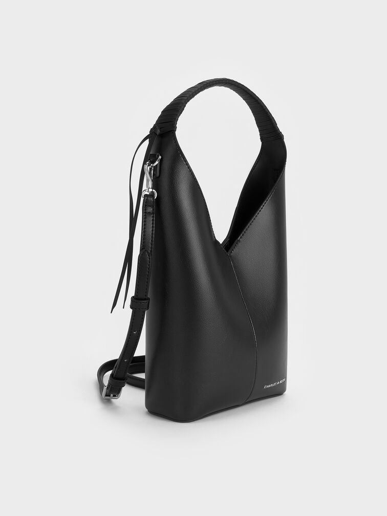 Tas Bucket Angular Simone, Noir, hi-res