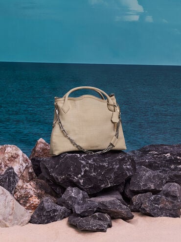 Tas Tote Chain Delfina, Dusted Oat, hi-res