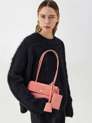 Apfra Quilted Tote Bag, Blush Pink, hi-res