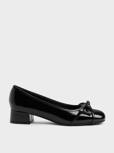 Sepatu Pumps Bettina Double-Bow, Black Box, hi-res