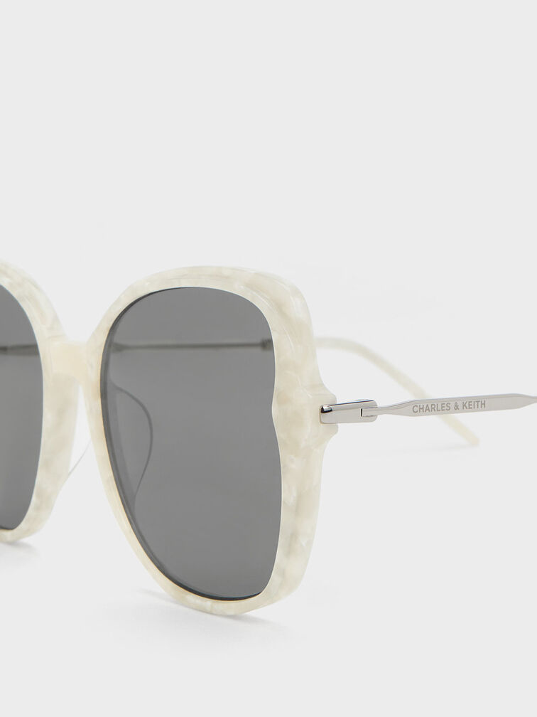 Kacamata Butterfly Oversized Recycled Acetate, Pearl, hi-res
