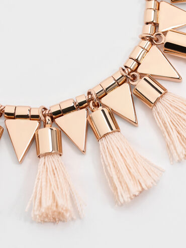 Orelia Tassel Bracelet, Soft Pink, hi-res