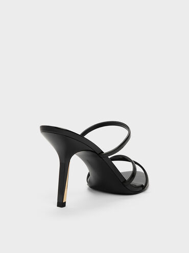 Sepatu Mules Heeled Strappy Taylen, Black Box, hi-res