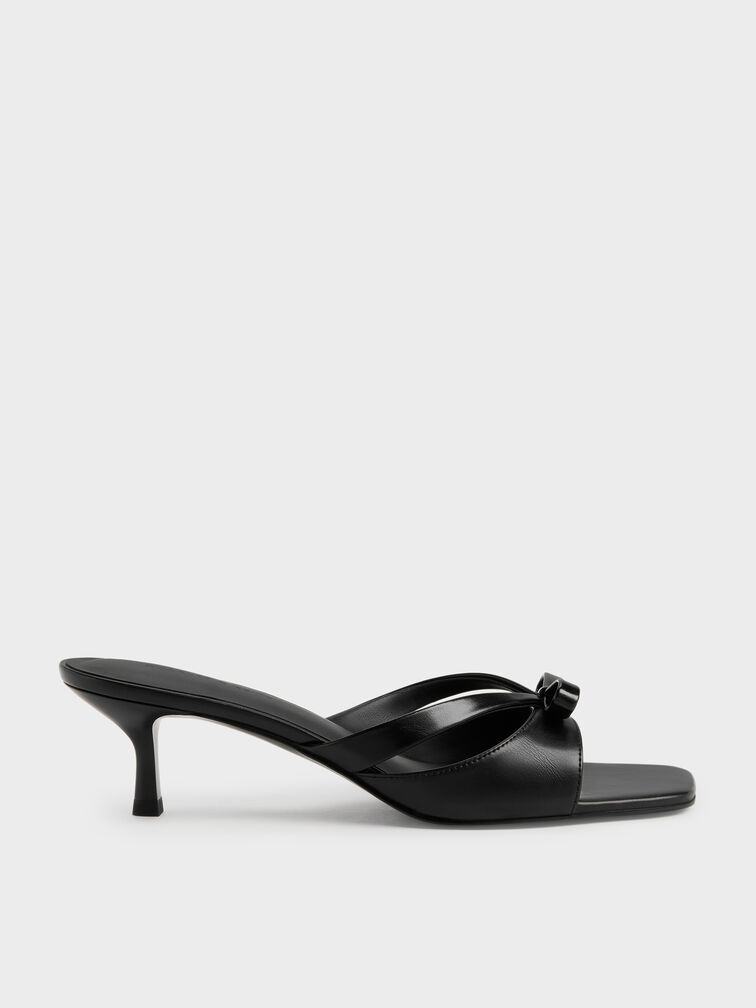 Kaleen Kitten-Heel Mules, Black, hi-res