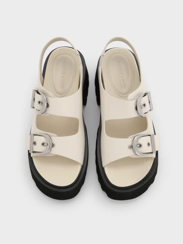 Nadine Slingback Platform Sandals, Chalk, hi-res