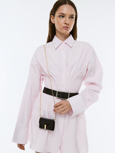 Lilibet Chain-Strap Wallet, Black, hi-res