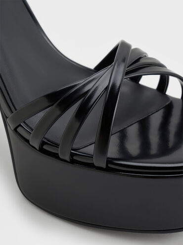 Sandal Platform Ankle-Strap Georgina, Black Box, hi-res