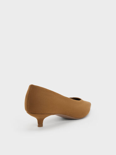 Sepatu Heels Kitten Suede Faux Emelia, Camel, hi-res