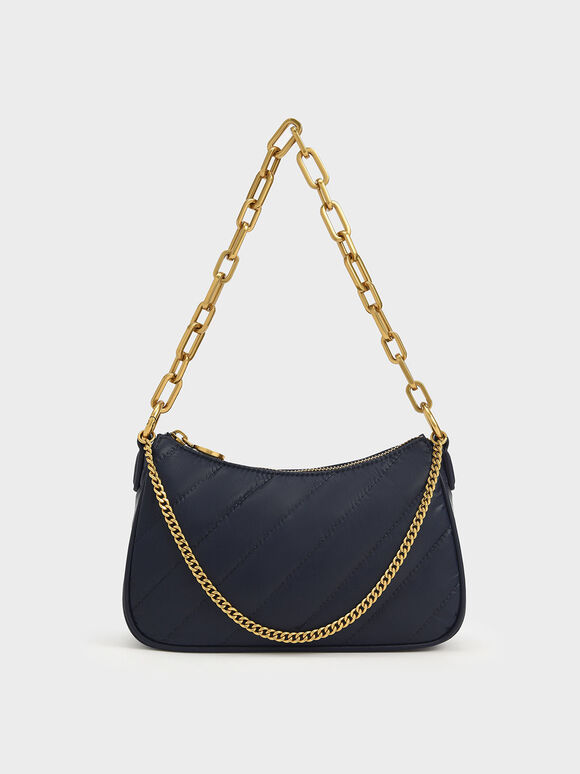 Tas Hobo Chailly Panelled, Navy, hi-res