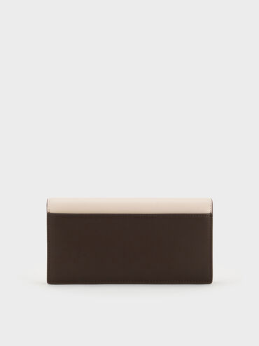 Dompet Panjang Geometris Colourblock Nasrin, Multi Brown, hi-res