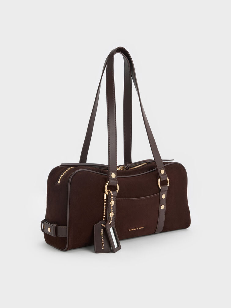 Tas Bahu Studded Tatiana, Espresso Brown, hi-res