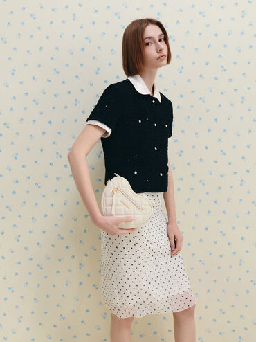 Paffuto Quilted Heart Crossbody Bag, Cream, hi-res