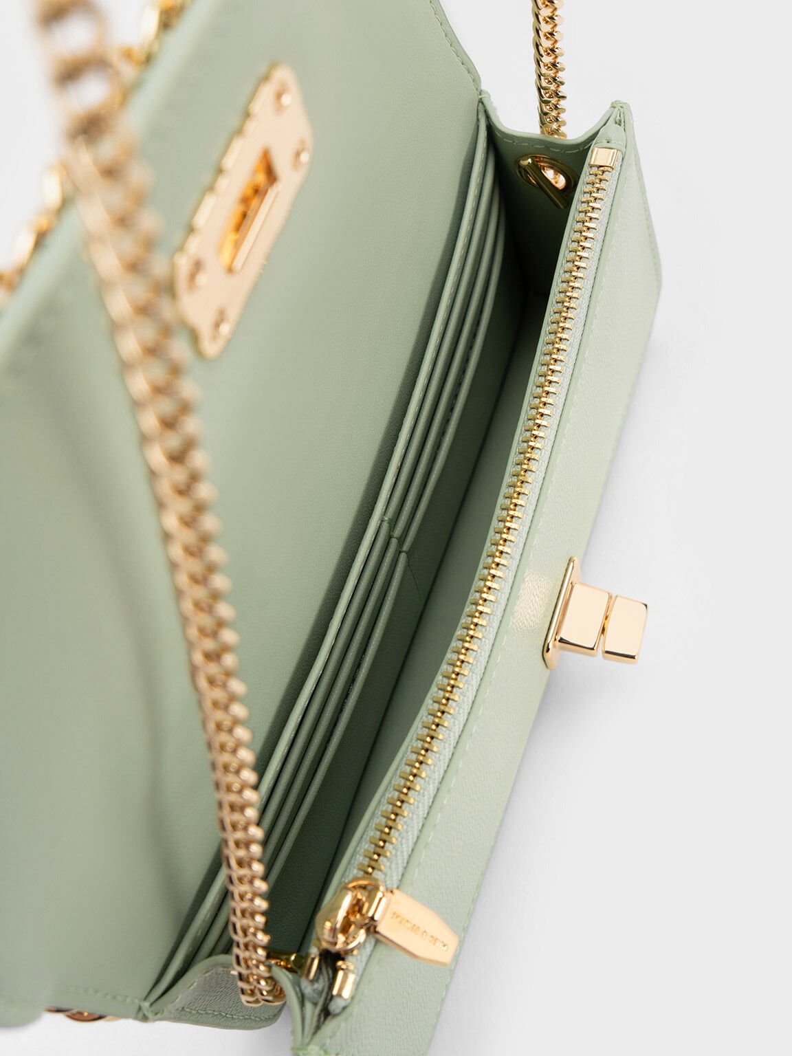Green Micaela Quilted Long Wallet CHARLES KEITH ID