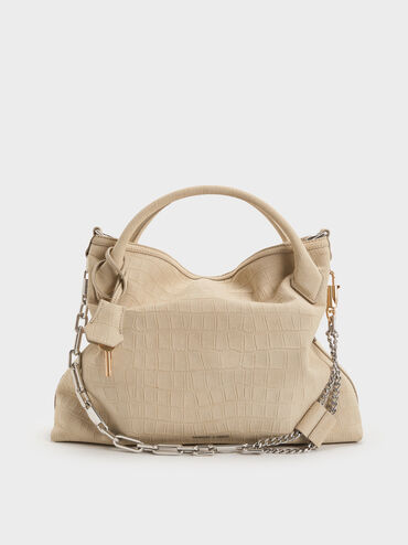 Tas Tote Chain Delfina, Dusted Oat, hi-res