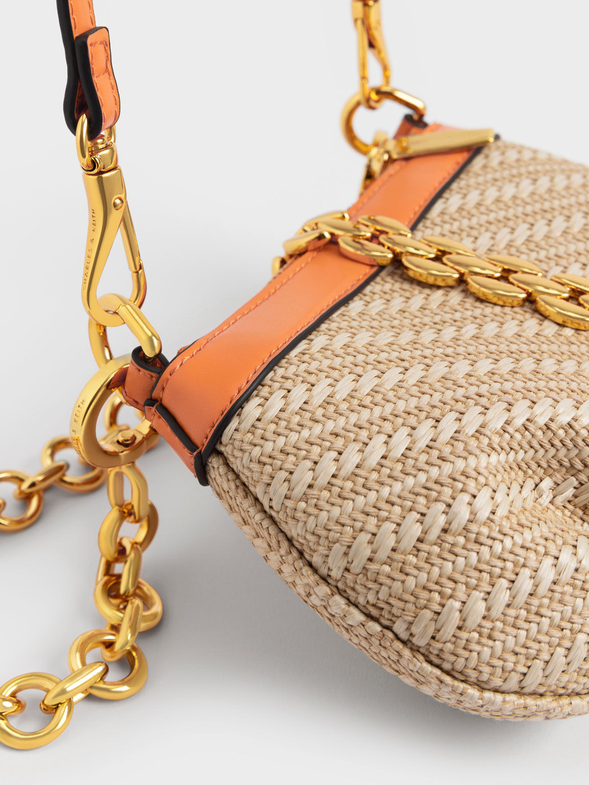 Isana Chain-Handle Bag, Orange, hi-res