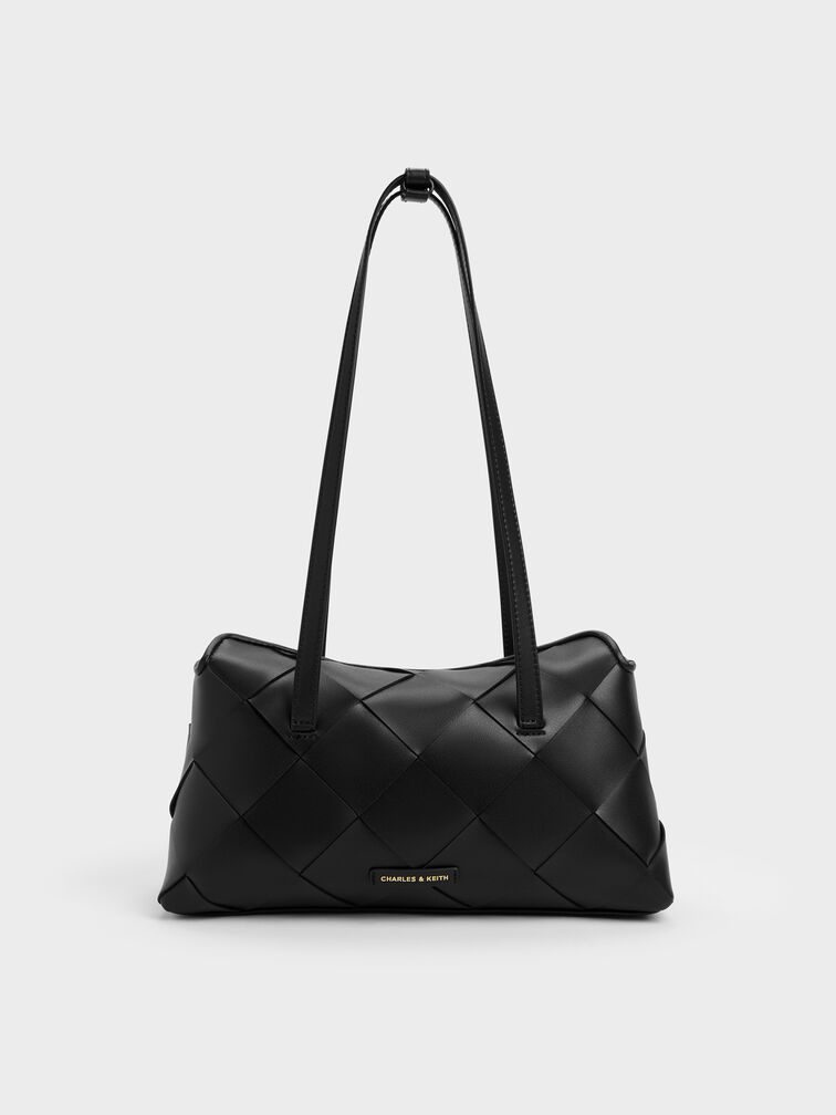 Tas Bahu Connie Quilted, Black, hi-res