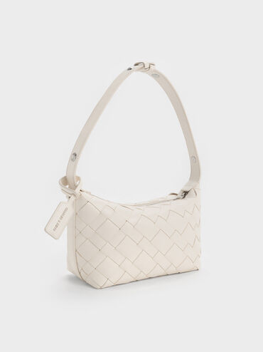 Tas Bahu Woven Ivette, Cream, hi-res