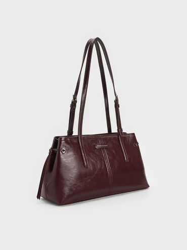 Tas Bahu Elongated-Handle Noane, Wineberry Red, hi-res