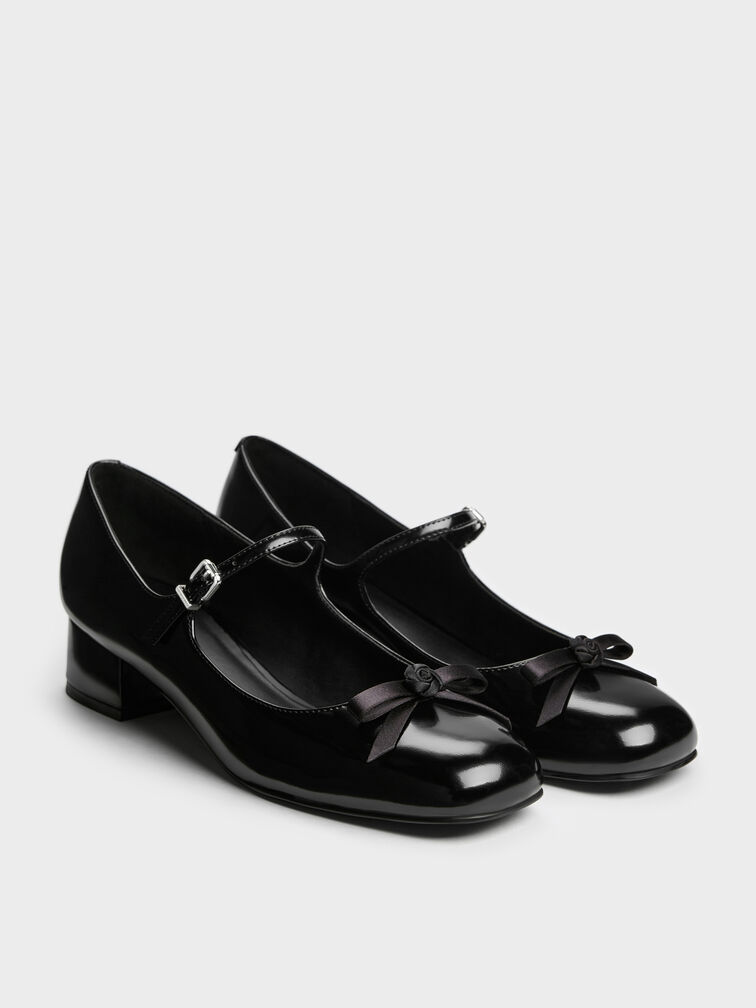 Kelis Rose-Bow Mary Jane Pumps, Black Box, hi-res