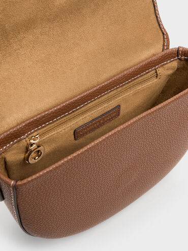 Tas Saddle Belted Beryl, Chocolate, hi-res