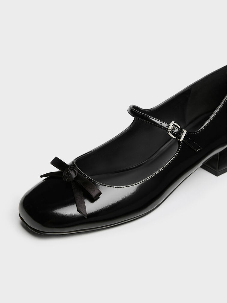 Kelis Rose-Bow Mary Jane Pumps, Black Box, hi-res