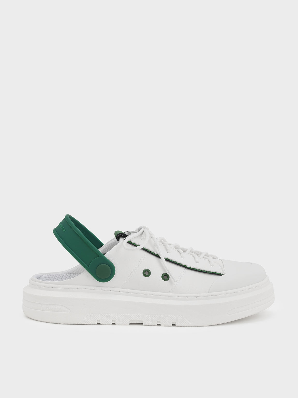 Sepatu  Mules Platform Sneaker  Hart Slingback, Green, hi-res