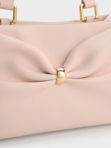 Tas Top Handle Ruched Halsey, Soft Pink, hi-res