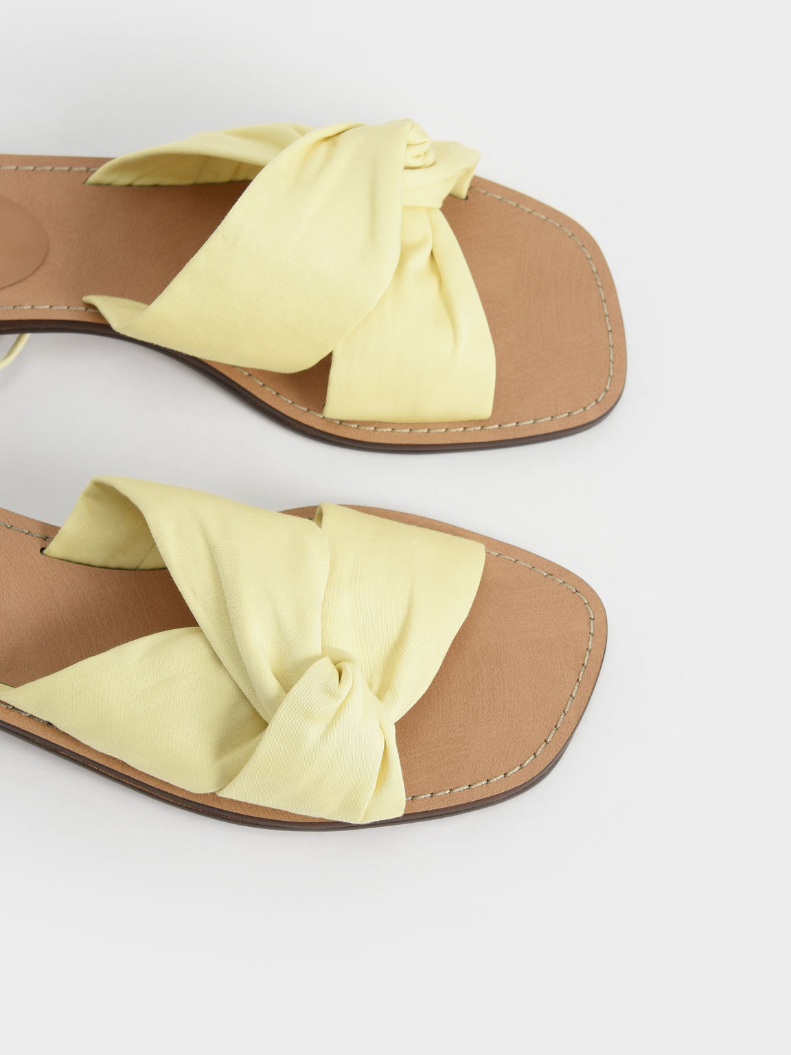 Sandal Knotted Tie-Around, Yellow, hi-res
