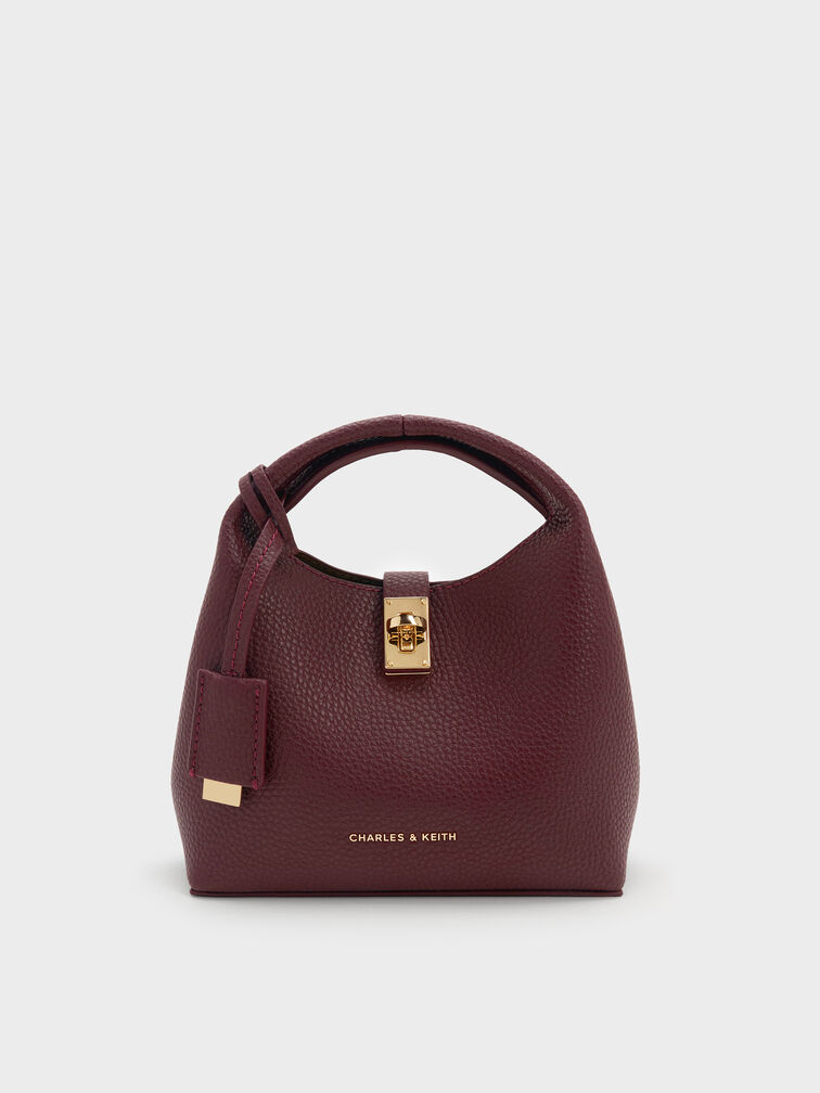 Tas Bucket Turn-Lock Mini Chance Mini, Wineberry Red, hi-res