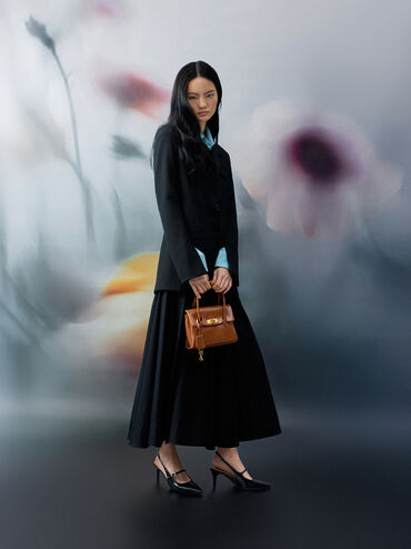 Tas Tote Turn-Lock Kerry Mini, Distressed Tan, hi-res