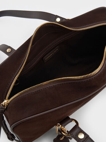 Tas Bahu Studded Tatiana, Espresso Brown, hi-res
