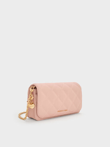 Dompet Quilted Arrietty On Chain, Light Pink, hi-res