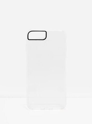 Metallic Iphone Cover, White, hi-res