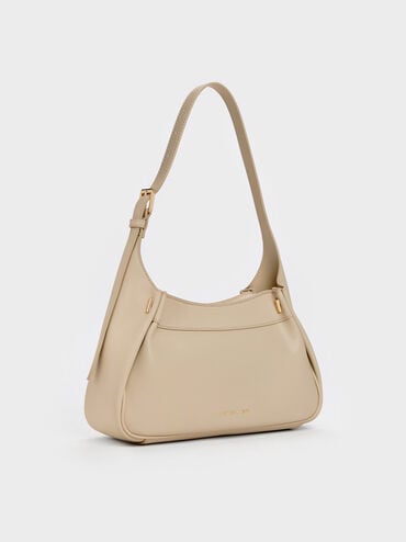 Tas Bahu Pleated Clarice, Dusted Oat, hi-res