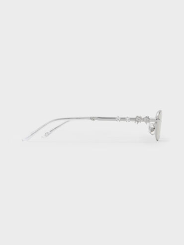 Kacamata Crystal Bow Paige, Silver, hi-res