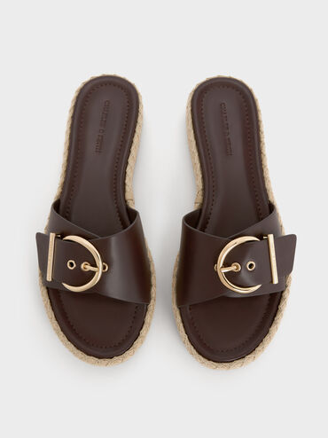 Sandal Espadrille Buckled Kaida, Maroon, hi-res