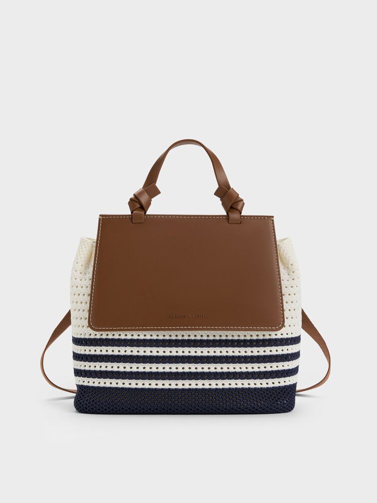 Tas Ransel Knitted Striped Girls's Ida, Multi, hi-res