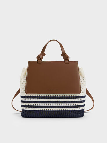 Tas Ransel Knitted Striped Girls's Ida, Multi, hi-res