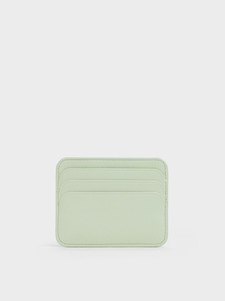 Cleo Quilted Card Holder, Mint Green, hi-res
