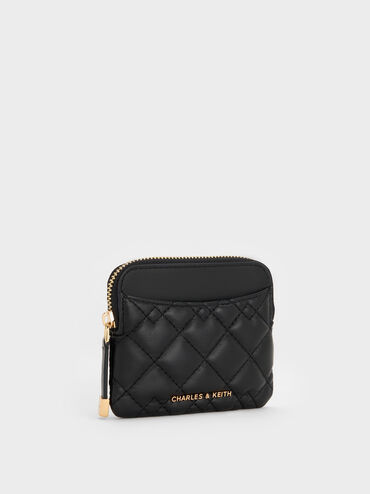 Card Holder Quilted Duo, Black, hi-res