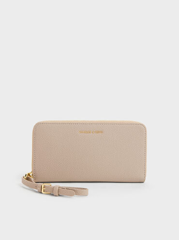 Chance Zip-Around Long Wallet, Taupe, hi-res