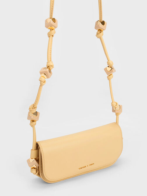 Tas Crossbody Cube Knotted, Beige, hi-res